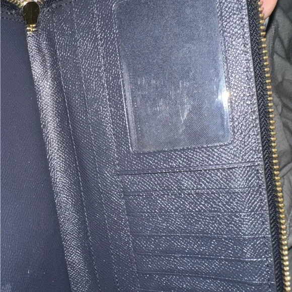 Coach Dark Blue Leather Zip Wallet - Picture 5 of 17